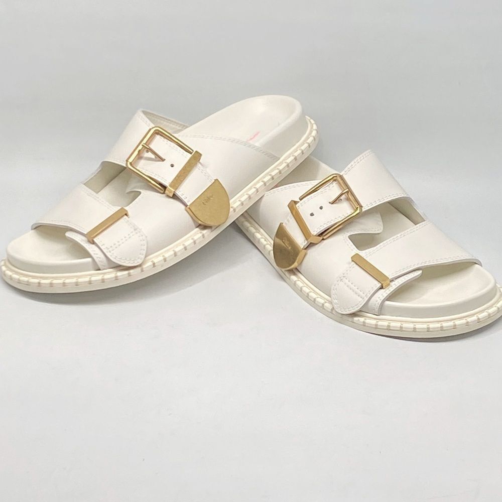 Chloe Rebecca Leather Slide Sandals size 39 - Picture 7 of 15